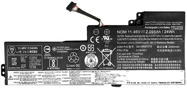 Kompatibel Bærbart Batteri LENOVO  til ThinkPad-T470(20HD002TCD) 