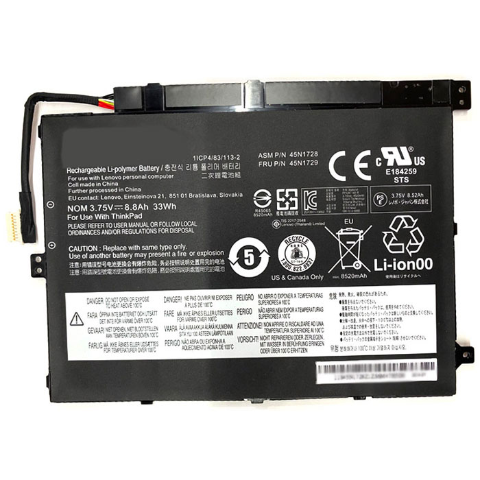 Kompatibel Bærbart Batteri LENOVO  til 45N1729 